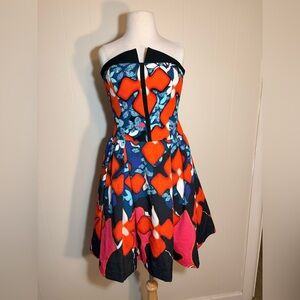 Peter Pilotto Black Strapless Dress